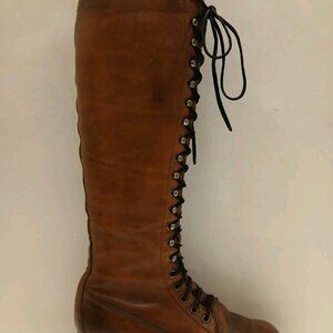FRYE Black Label Rare Vintage Made In USA Equestrian Boots Women's Size 7 D Wide